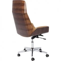 Kare Design Chaises De Bureau Chaise De Bureau Pivotante Réglable à Roulettes Marron -Bancs Soldes chaise de bureau pivotante reglable a roulettes marron 1