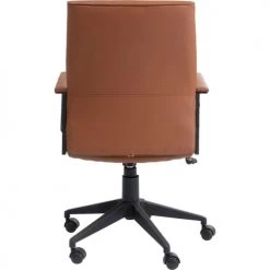 Kare Design Chaises De Bureau Chaise De Bureau Pivotante Réglable à Roulettes Marron -Bancs Soldes chaise de bureau pivotante reglable a roulettes marron 7