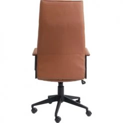 Kare Design Chaises De Bureau Chaise De Bureau Pivotante Réglable à Roulettes Marron Haute -Bancs Soldes chaise de bureau pivotante reglable a roulettes marron haute 2