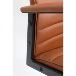 Kare Design Chaises De Bureau Chaise De Bureau Pivotante Réglable à Roulettes Marron Haute -Bancs Soldes chaise de bureau pivotante reglable a roulettes marron haute 3