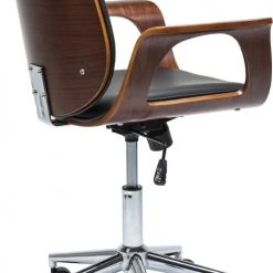 Kare Design Chaises De Bureau Chaise De Bureau Pivotante Réglable à Roulettes Noire -Bancs Soldes chaise de bureau pivotante reglable a roulettes noire 3