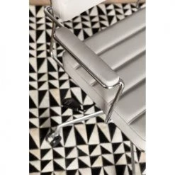 Kare Design Chaises De Bureau Chaise De Bureau Réglable à Roulettes Grise Et Acier Chromé -Bancs Soldes chaise de bureau reglable a roulettes grise et acier chrome 3