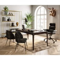 Kare Design Chaises De Bureau Chaise De Bureau Réglable à Roulettes Noire -Bancs Soldes chaise de bureau reglable a roulettes noire 1