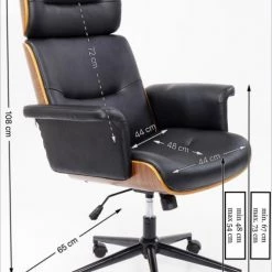 Kare Design Chaises De Bureau Chaise De Bureau Réglable à Roulettes Noire -Bancs Soldes chaise de bureau reglable a roulettes noire 4