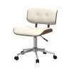 Rendez Vous Déco Chaises De Bureau Chaise De Bureau Réglable Blanche En PU 49/61cm 1 Rendez Vous Déco Chaises De Bureau Chaise De Bureau Réglable Blanche En PU 49/61cm -Bancs Soldes chaise de bureau reglable blanche en pu 49 61cm