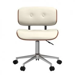 Rendez Vous Déco Chaises De Bureau Chaise De Bureau Réglable Blanche En PU 49/61cm 11 Rendez Vous Déco Chaises De Bureau Chaise De Bureau Réglable Blanche En PU 49/61cm -Bancs Soldes chaise de bureau reglable blanche en pu 49 61cm 3
