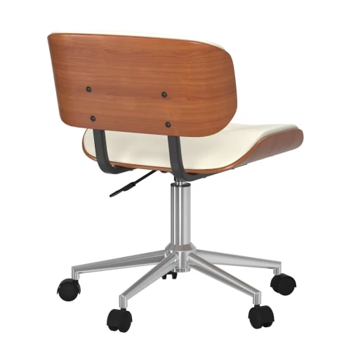 Rendez Vous Déco Chaises De Bureau Chaise De Bureau Réglable Blanche En PU 49/61cm 8 Rendez Vous Déco Chaises De Bureau Chaise De Bureau Réglable Blanche En PU 49/61cm – Image 6