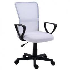 Nordlys Chaises De Bureau Chaise De Bureau Réglable En Tissu Blanc