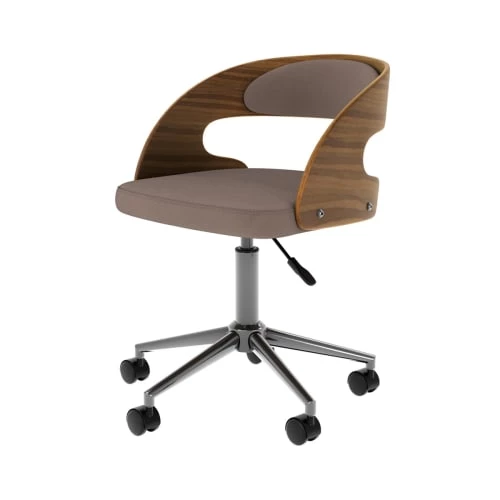 Rendez Vous Déco Chaises De Bureau Chaise De Bureau Sur Roulettes En Bois Et Velours Taupe 3 Rendez Vous Déco Chaises De Bureau Chaise De Bureau Sur Roulettes En Bois Et Velours Taupe