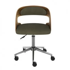 Rendez Vous Déco Chaises De Bureau Chaise De Bureau Sur Roulettes En Bois Et Velours Vert Olive 12 Rendez Vous Déco Chaises De Bureau Chaise De Bureau Sur Roulettes En Bois Et Velours Vert Olive -Bancs Soldes chaise de bureau sur roulettes en bois et velours vert olive 4