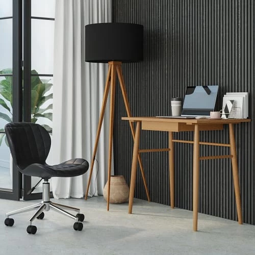 Rendez Vous Déco Chaises De Bureau Chaise De Bureau Sur Roulettes En PU Noir 4 Rendez Vous Déco Chaises De Bureau Chaise De Bureau Sur Roulettes En PU Noir – Image 2