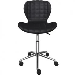 Rendez Vous Déco Chaises De Bureau Chaise De Bureau Sur Roulettes En PU Noir 12 Rendez Vous Déco Chaises De Bureau Chaise De Bureau Sur Roulettes En PU Noir -Bancs Soldes chaise de bureau sur roulettes en pu noir 4