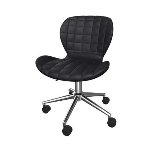 Rendez Vous Déco Chaises De Bureau Chaise De Bureau Sur Roulettes En PU Noir 3 Rendez Vous Déco Chaises De Bureau Chaise De Bureau Sur Roulettes En PU Noir