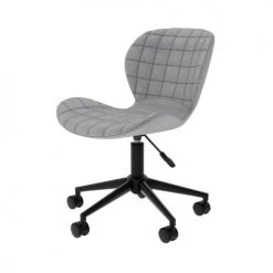 Rendez Vous Déco Chaises De Bureau Chaise De Bureau Sur Roulettes En Tissu Gris Clair