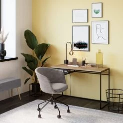 Zago Chaises De Bureau Chaise De Bureau Tissu Soft Touch Gris Clair -Bancs Soldes chaise de bureau tissu soft touch gris clair 2