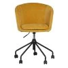 Zago Chaises De Bureau Chaise De Bureau Tissu Soft Touch Moutarde -Bancs Soldes chaise de bureau tissu soft touch moutarde