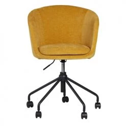 Zago Chaises De Bureau Chaise De Bureau Tissu Soft Touch Moutarde