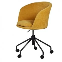 Zago Chaises De Bureau Chaise De Bureau Tissu Soft Touch Moutarde -Bancs Soldes chaise de bureau tissu soft touch moutarde 5