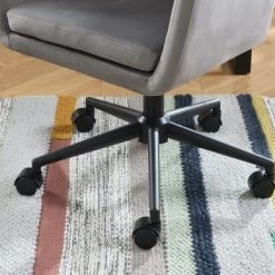 Baita Chaises De Bureau Chaise De Bureau Velours Gris Perle 5 Roulettes -Bancs Soldes chaise de bureau velours gris perle 5 roulettes 3