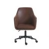 Baita Chaises De Bureau Chaise De Bureau Vintage Pivotante Et Ajustable En Simili Marron