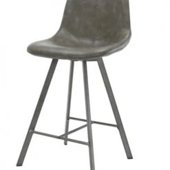 Mathi Design Chaises Et Tabourets De Bar Chaise De Comptoir Aspect Cuir Taupe