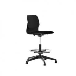Slean Chaises De Bureau Chaise Haute De Bureau Design Noire Avec Repose-pieds