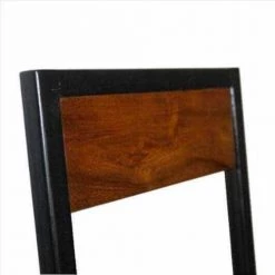 Mathi Design Chaises Et Tabourets De Bar Chaise Haute En Acier Et Bois 75 Cm -Bancs Soldes chaise haute en acier et bois 75 cm 3