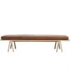WOUD Bancs Chaise Longue Level Cuir Marron 190x41x76 Cm 2 WOUD Bancs Chaise Longue Level Cuir Marron 190x41x76 Cm -Bancs Soldes chaise longue level cuir marron 190x41x76 cm