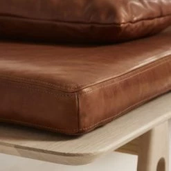 WOUD Bancs Chaise Longue Level Cuir Marron 190x41x76 Cm -Bancs Soldes chaise longue level cuir marron 190x41x76 cm 2