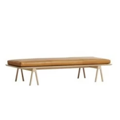 WOUD Bancs Chaise Longue Level Cuir Marron 190x41x76 Cm -Bancs Soldes chaise longue level cuir marron 190x41x76 cm 8