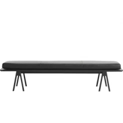 WOUD Bancs Chaise Longue Level Cuir Noir 190x41x76 Cm -Bancs Soldes chaise longue level cuir noir 190x41x76 cm 5
