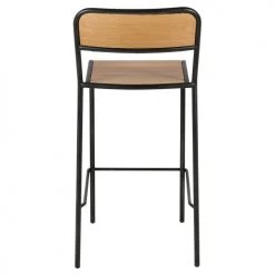 Zago Chaises Et Tabourets De Bar Chaise Plan De Travail Chêne Et Métal Brossé -Bancs Soldes chaise plan de travail chene et metal brosse 2