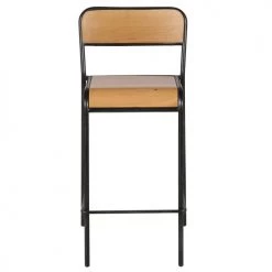 Zago Chaises Et Tabourets De Bar Chaise Plan De Travail Chêne Et Métal Brossé