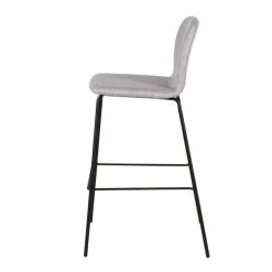 Zago Chaises Et Tabourets De Bar Chaise Plan De Travail Tissu Gris Clair Pieds Métal H65 Cm -Bancs Soldes chaise plan de travail tissu gris clair pieds metal h65 cm 2