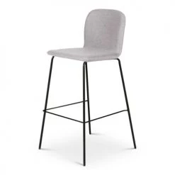 Zago Chaises Et Tabourets De Bar Chaise Plan De Travail Tissu Gris Clair Pieds Métal H65 Cm -Bancs Soldes chaise plan de travail tissu gris clair pieds metal h65 cm 4