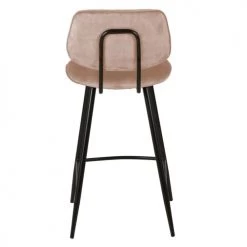 Zago Chaises Et Tabourets De Bar Chaise Plan De Travail Velours Beige Pieds Métal Noir H68 Cm -Bancs Soldes chaise plan de travail velours beige pieds metal noir h68 cm 3