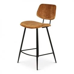 Zago Chaises Et Tabourets De Bar Chaise Plan De Travail Velours Ocre Pieds Métal Noir H68 Cm -Bancs Soldes chaise plan de travail velours ocre pieds metal noir h68 cm 5