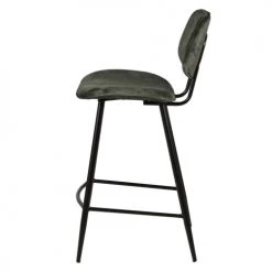 Zago Chaises Et Tabourets De Bar Chaise Plan De Travail Velours Vert Pieds Métal Noir H68 Cm -Bancs Soldes chaise plan de travail velours vert pieds metal noir h68 cm 3