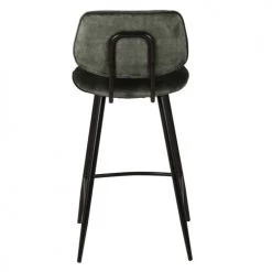 Zago Chaises Et Tabourets De Bar Chaise Plan De Travail Velours Vert Pieds Métal Noir H68 Cm -Bancs Soldes chaise plan de travail velours vert pieds metal noir h68 cm 4