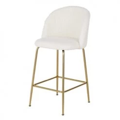 Maisons Du Monde Chaises Et Tabourets De Bar Chaise Pour îlot Central à Bouclettes Blanches H65