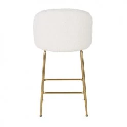 Maisons Du Monde Chaises Et Tabourets De Bar Chaise Pour îlot Central à Bouclettes Blanches H65 -Bancs Soldes chaise pour ilot central a bouclettes blanches h65 1000 13 13 216083 3