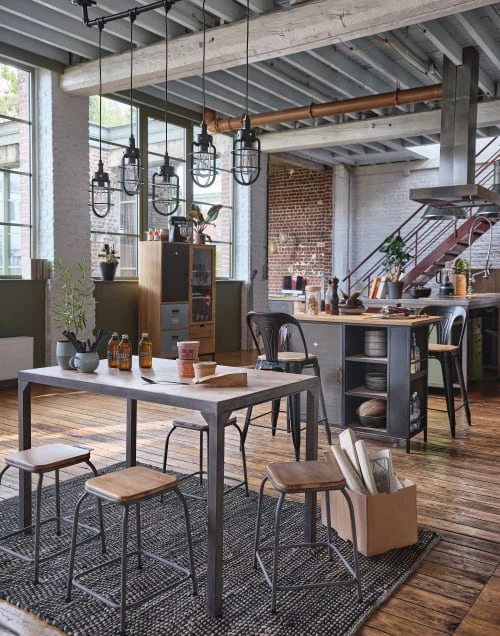 Maisons Du Monde Chaises Et Tabourets De Bar Chaise Pour îlot Central En Bois De Manguier Et Métal Noir Patiné H65 8 Maisons Du Monde Chaises Et Tabourets De Bar Chaise Pour îlot Central En Bois De Manguier Et Métal Noir Patiné H65 – Image 6