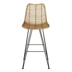 Maisons Du Monde Chaises Et Tabourets De Bar Chaise Pour îlot Central En Rotin Et Métal Noir H65 -Bancs Soldes chaise pour ilot central en rotin et metal noir h65 1000 15 30 219995 2