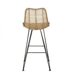 Maisons Du Monde Chaises Et Tabourets De Bar Chaise Pour îlot Central En Rotin Et Métal Noir H65 -Bancs Soldes chaise pour ilot central en rotin et metal noir h65 1000 15 30 219995 4