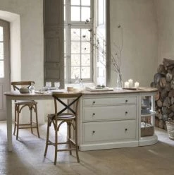 Maisons Du Monde Chaises Et Tabourets De Bar Chaise Pour îlot Central En Rotin, Hêtre Et Métal Noir H65 -Bancs Soldes chaise pour ilot central en rotin hetre et metal noir h65 1000 14 26 210151 5