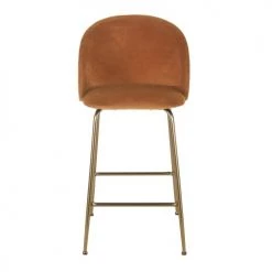 Maisons Du Monde Chaises Et Tabourets De Bar Chaise Pour îlot Central En Velours Orange écureuil -Bancs Soldes chaise pour ilot central en velours orange ecureuil 1000 4 7 216159 2