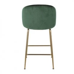 Maisons Du Monde Chaises Et Tabourets De Bar Chaise Pour îlot Central En Velours Vert Forêt H65 -Bancs Soldes chaise pour ilot central en velours vert foret h65 1000 5 8 216160 4