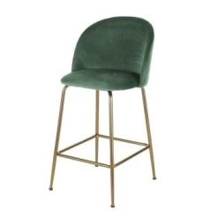 Maisons Du Monde Chaises Et Tabourets De Bar Chaise Pour îlot Central En Velours Vert Forêt H65 -Bancs Soldes chaise pour ilot central en velours vert foret h65 ginette 1000 5 8 216160 1