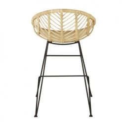 Maisons Du Monde Chaises Et Tabourets De Bar Chaise Pour îlot Central Ronde En Rotin Et Métal Noir H69 -Bancs Soldes chaise pour ilot central ronde en rotin et metal noir h69 1000 7 23 219783 4