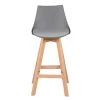 Zago Chaises Et Tabourets De Bar Chaise Snack Grise Et Pieds En Chêne Massif -Bancs Soldes chaise snack grise et pieds en chene massif